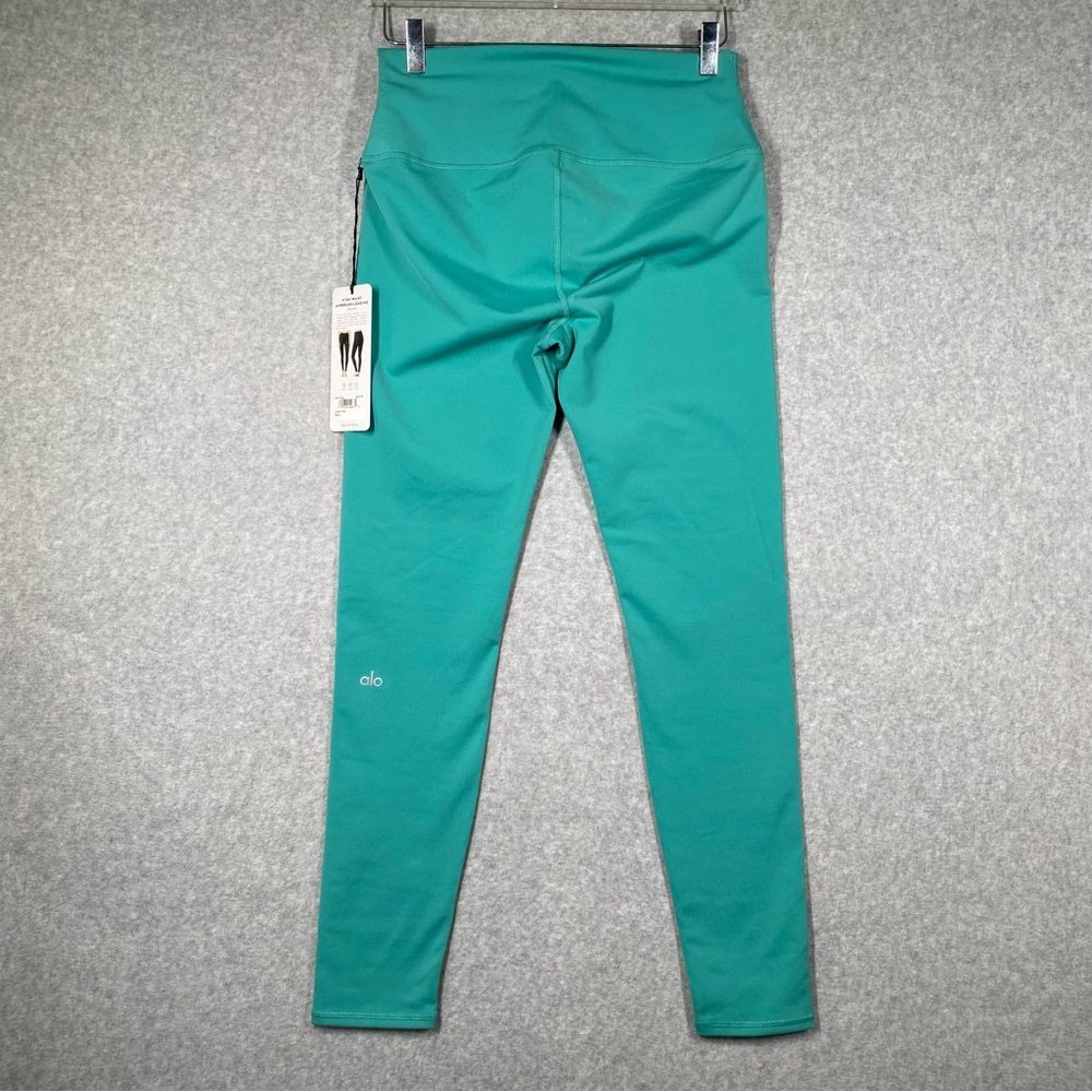 Alo Yoga High-Waist Airbrush Legging Leggings Ocean Teal Color Size Large W5473R - Picture 2 of 8
